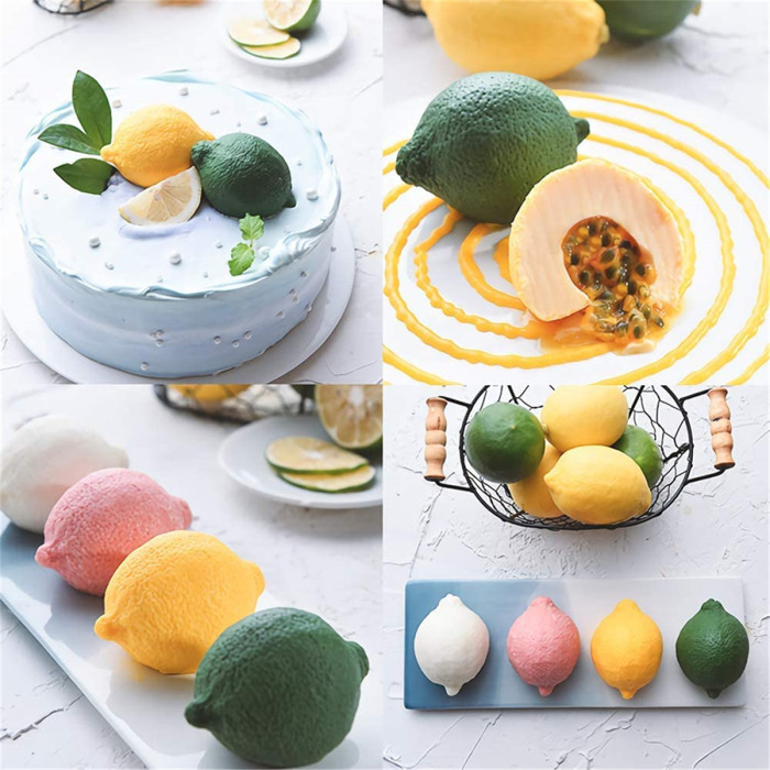 3D Lemon Shape Candle Silicone Mold, Homemade DIY Aromatherapy Candle Making Mold, Soap Molds Pastry Mold Handcraft Making Tool