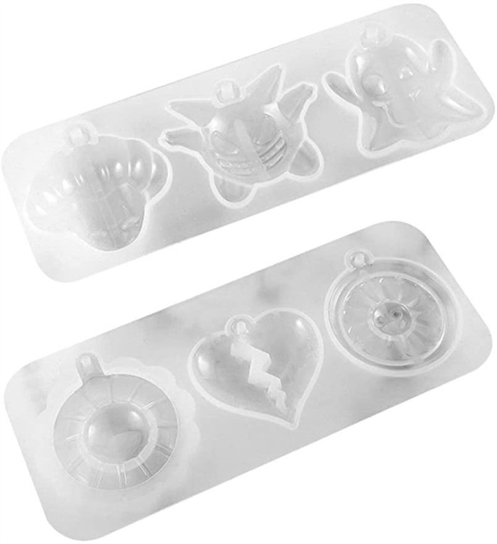 Crystal Epoxy Resin Mold Clown Devil Sun Flower Halloween Pendant Silicone Mould Epoxy Mold for DIY Interesting Handicraft Production