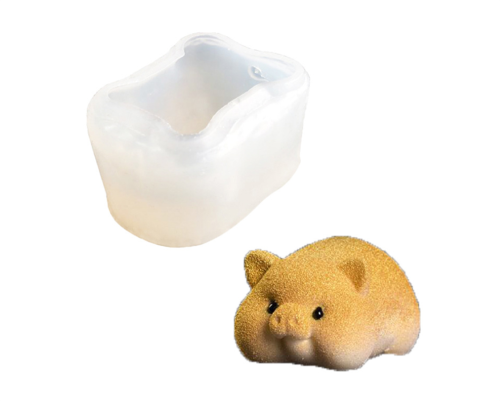 3D Pig Silicone Soap Mold Piggy Shape Fondant Cake Decorating Mould, Bakeware Mousse Candy Jelly Ice Lolly Pudding Sugar Craft Chocolate Mould Candle Making Mould, Resin Clay Molding Baking Mold