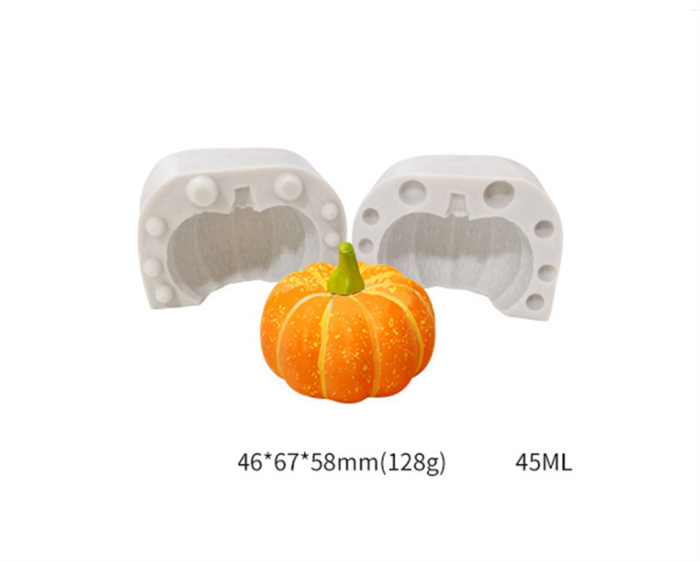 3D Pumpkin Candy Mold Mini Pumpkin Silicone Mold Halloween Easy Release Chocolate Jelly Molds for Halloween Thanksgiving Christmas Candy, Baking, Cake Decoration, Soap Making, Chocolate, Clay