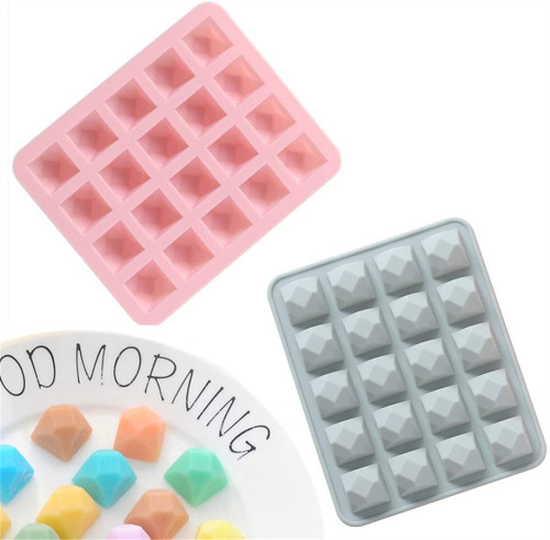 Mold for Candy Chocolate Cake Jelly ice block and Pudding Set of 2 (Diamond)