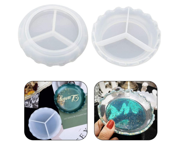 Dish Resin Mold, Jewelry Resin Silicone Mold Dishes Plate Container Model Making Casting Mold Jewelry Craft Mould Tool