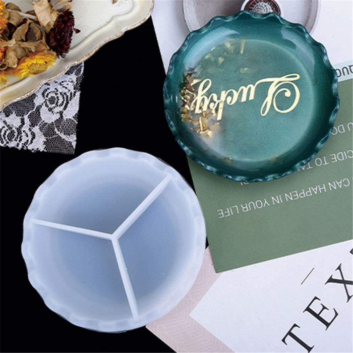 Dish Resin Mold, Jewelry Resin Silicone Mold Dishes Plate Container Model Making Casting Mold Jewelry Craft Mould Tool