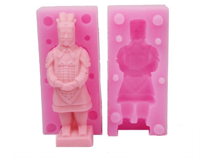 3D Terracotta Warriors Candle Silicone Moulds,Plaster Resin Casting Mold,Retro Portrait Sculpture Mold,DIY Soap Crafts Making Mold, Suitable for Home Wedding Receptions Birthdays Party Decoration