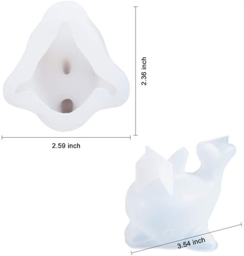 3D Dolphin Shape Resin Casting Mold, Dolphin Epoxy Resin Mold, Soap Candle Mold Chocolate Fondant Cake Decoration Tool