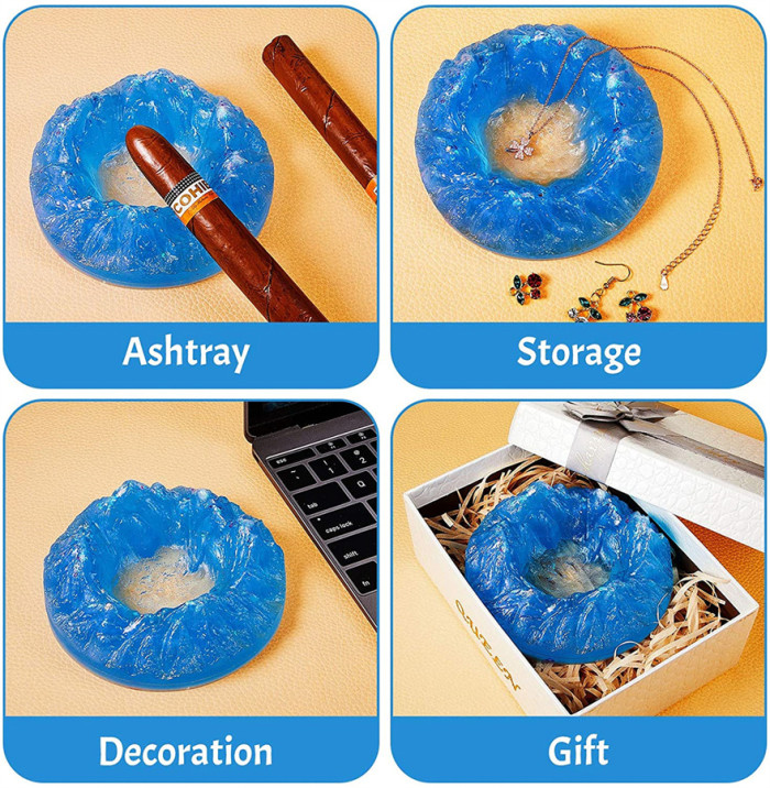 Snow Mountain Peak Ashtray Resin Molds Snow Mountain Tray Silicone Mold for DIY Casting Plaster Handcraft Agate Home Decor Aroma Stone Jewelry Tray Candle Holder Ashtray