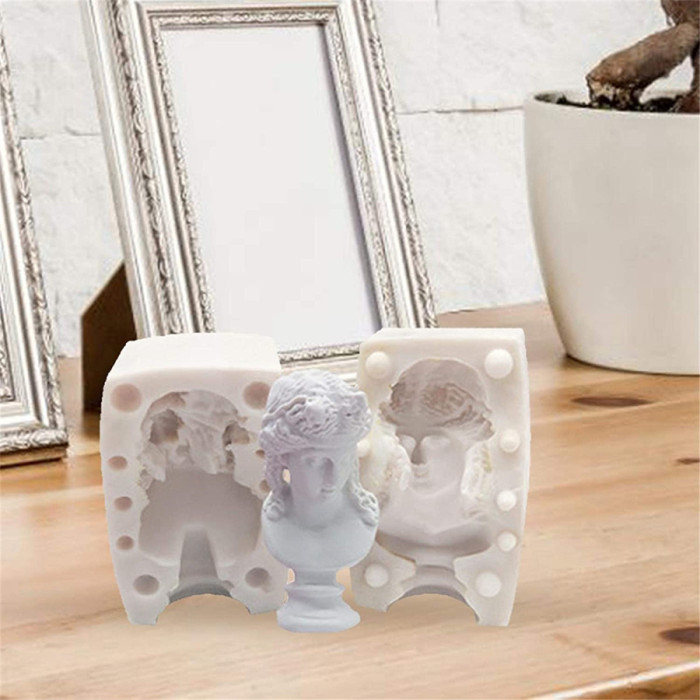 Silicone Candle Moulds,Silicone Resin Molds,Sketch Plaster Silicone Mold for Candle Gypsum Chocolate Candle Valentine's Day Cake
