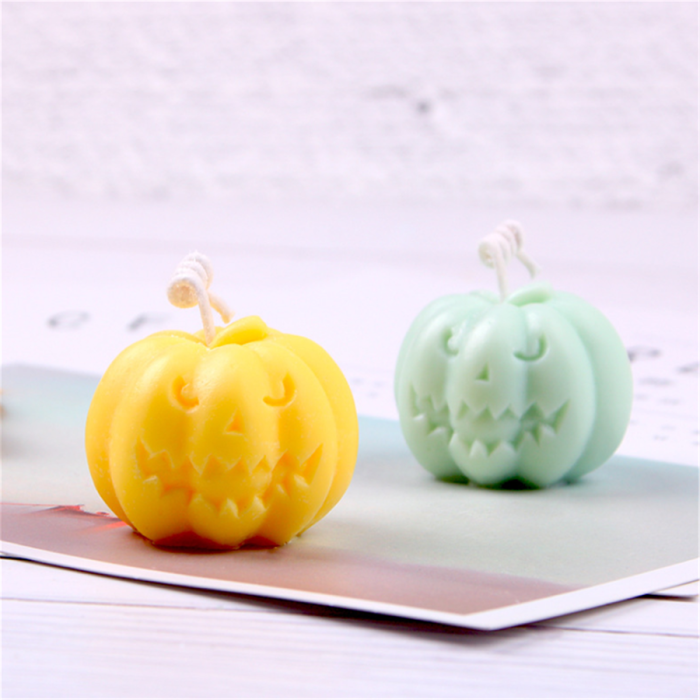 Pumpkin with Buck-Toothed Silicone Candle Mold for Handmade Soap Chocolate Candy Making Hallowmas Mould