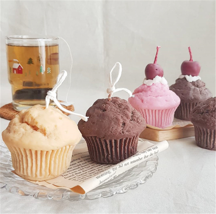 Muffin Cup Candle Mould Silicone Mold Handmade Aromatherapy Soap Mould Wax Model DIY Candle Making Mould Home Decor
