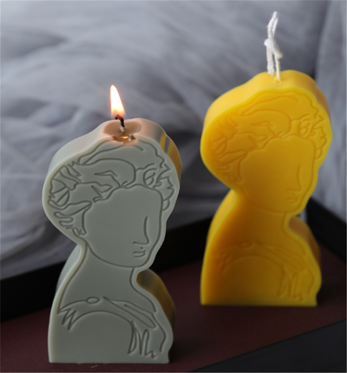 Silicone Candle Mold 3D Silicone Portrait Candle Soap Mold Aromatherapy Candle Plaster DIY Candle Making Molds Household Cake Moulds Soap Molds