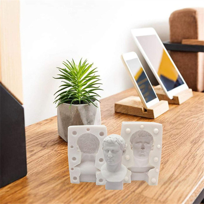 3D Candle Mold  Candle Molds for Gypsum Portrait Moulds for Making DIY Soap,Scented Candle, Chocolate,Aromatherapy Plaster or Epoxy Resin Making Silicone Moulds