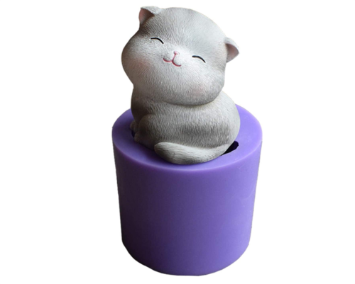 Cat Soap Molds, Pet Cats Gumpaste Cake Mold Baby Cat Molds for Fondant Cake Decorating Tools Cupcake Decorating Soap Mold Candle Mold (Random color)
