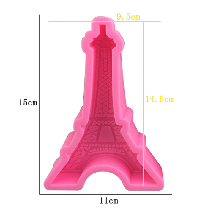 Paris Eiffel Tower Silicone Mold, 3D Chocolate Fondant Mold for DIY Cake Decorating, Mini Soap Resin Polymer Clay Mould