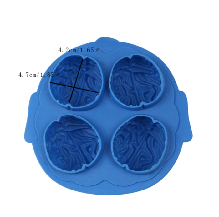 Brain  Ice Cube Tray Halloween Silicone Mold Resin Molds for Chocolate Candy Jello