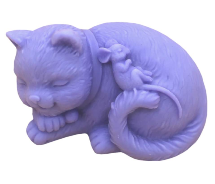 3D Cat Mouse Silicone Soap Molds Soap Molds for Soap Making Silicon Molds for Soaps DIY Craft Handmade Soap Candle Plaster Resin Mould, Mini Soap, Polymer Clay, Wax, Crayon