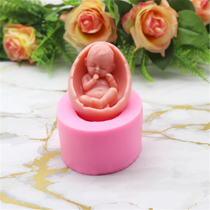 Silicone Molds Sleeping Baby, Eggshell Baby Craft Art Silicone Soap Mold, Angel Baby Craft Molds DIY Handmade Soap Molds