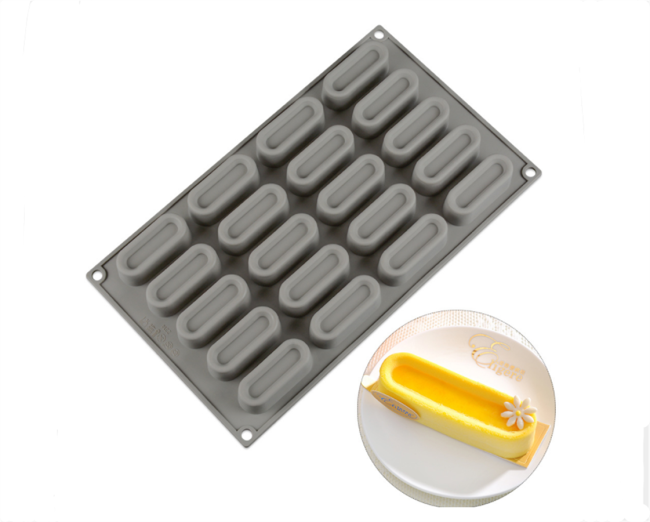 20-Cavity Silicone Mold,  Baking Mold for Making Chocolate, Cake,   Jelly,  Mousse，ice block(Random color)