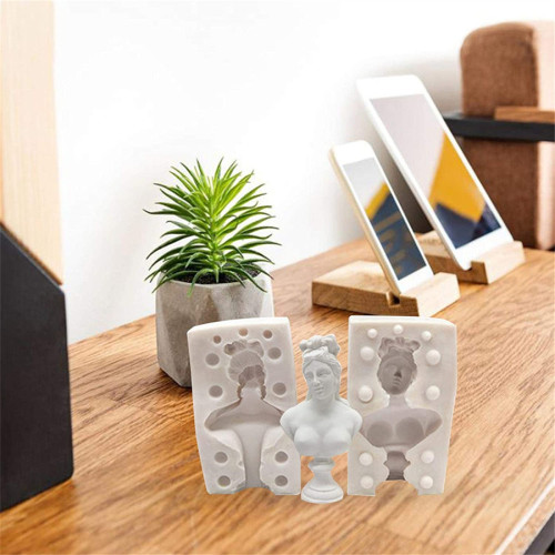 3D Bust Mould, Greek Mythology Idol Portrait Sketch Plaster Silicone Mold for DIY Craft Homemade Soap Statue Aroma Candle Epoxy Resin