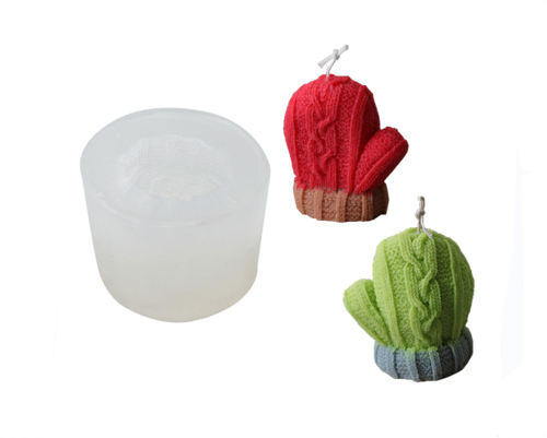 3D Christmas Gloves Shape Silicone Candle Molds Making for DIY Art Resin Epoxy Soap Candy Pudding Jelly Plaster Chocolate Home Interior Wedding Receptions Birthdays Party