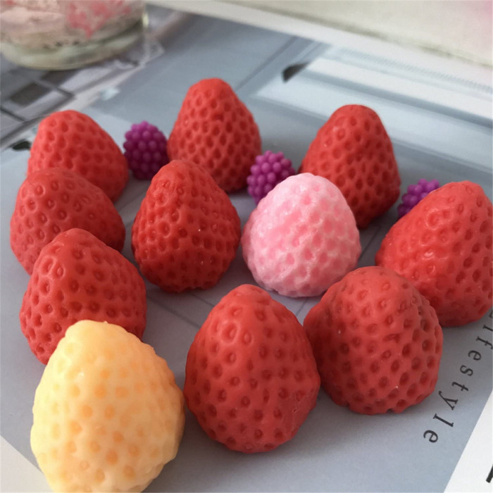 Large Strawberry Mold for Fondant, Gum Paste, Cake Topper Decorating, Chocolate, Candy, Ice Cube, Jello, Polymer Clay, Crayon