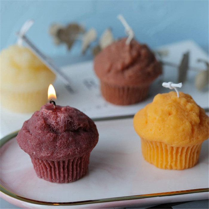 Muffin Cup Candle Mould Silicone Mold Handmade Aromatherapy Soap Mould Wax Model DIY Candle Making Mould Home Decor