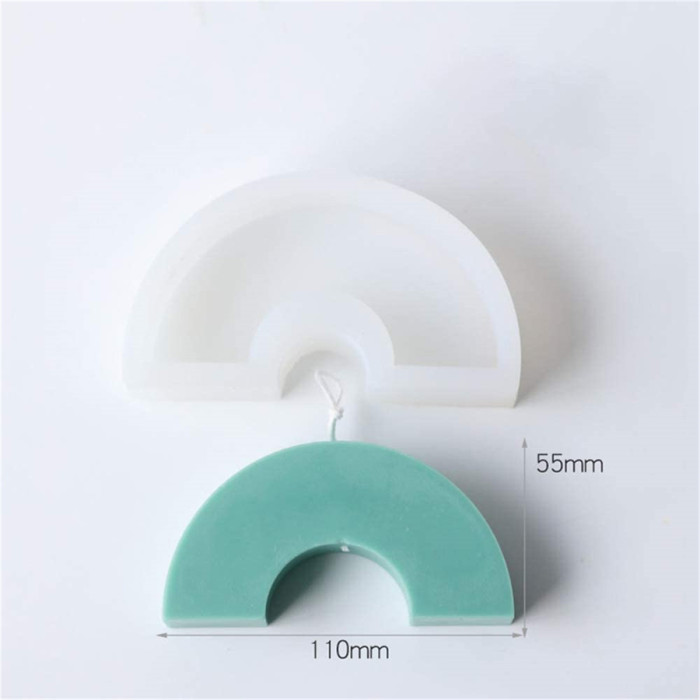 Candle Mould Silicone Mold 3D Geometric Arched Shape for DIY Scented Candle Gift Wax Craft Making Home Wedding Party Decoration Handcraft Ornaments