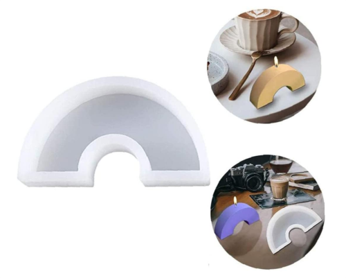 Candle Mould Silicone Mold 3D Geometric Arched Shape for DIY Scented Candle Gift Wax Craft Making Home Wedding Party Decoration Handcraft Ornaments