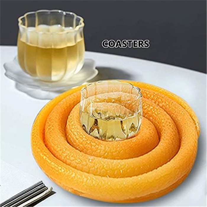 Concrete Candlestick Silicone Candle Holder Mold Snake Coiling Design Silicone Flower Pot Mold Resin Mould Handmade Home Decorative Craft Tool