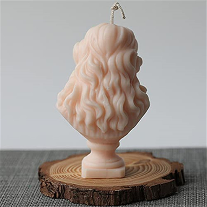 Candle Molds Silicone Mold for Candle Making European Girl Head Candles Resin Mould Epoxy Resin Casting Molds DIY Aromatherapy Candles, Wax, Soaps, Polymer Clay