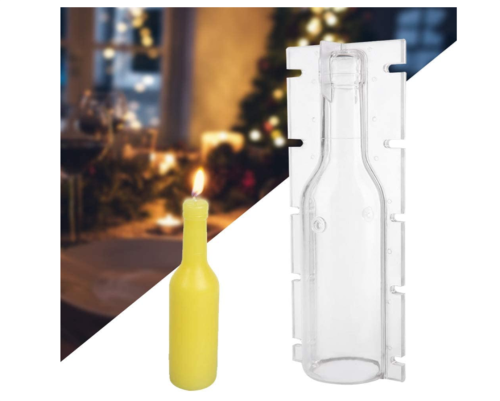 Candy Chocolate Candle Mold Bottle-Shaped Mold DIY Decorative Clear Plastic Mold Tool for Candle Making Wedding Candle Mold