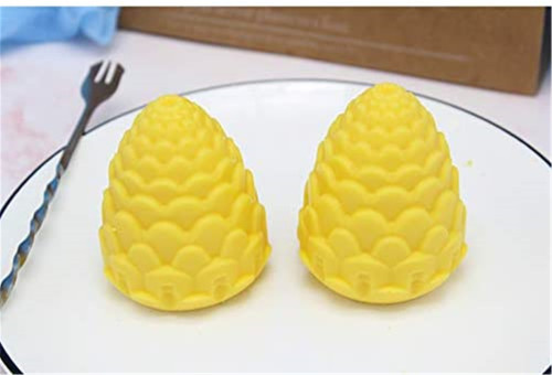 8-Cavity 3D Pinecone Silicone Baking Mold for Candles, Pinecone Silicone Mold for Soap, Mousse Cake Mold, French Dessert Mold, Cake Decorating Tools, Nonstick & Easy Release, Pinecone Shaped