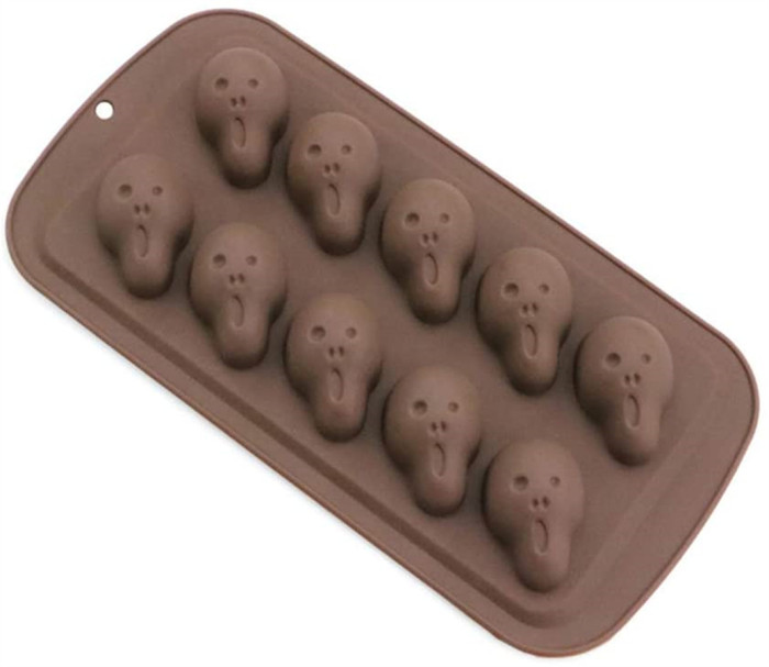 Halloween Candy Molds Silicone Chocolate Candy Mold  Skull Shape Mold for Making Halloween Candy, Muffins, Chocolates, Cake, Soap