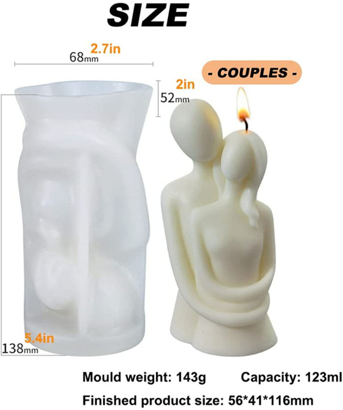 Candle Molds Silicone- Art Body, 3D Candle Molds for Candle Making, DIY Soap,Candle, Chocolate, Plaster Or Epoxy Resin