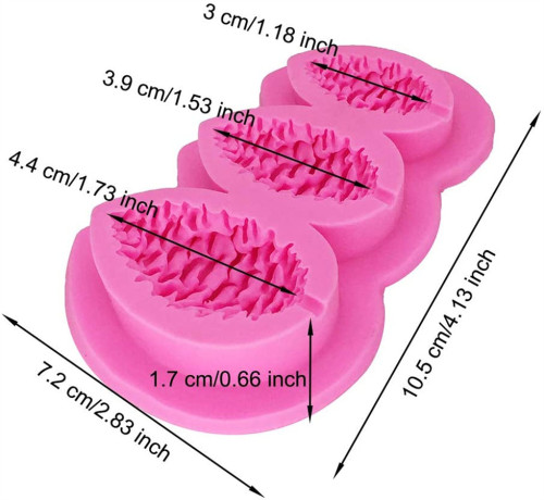 Silicone 3D Pinecones Shaped Cake Molds, Adorable Creative 3 Cavities Kitchen Gadget DIY Mold For Chocolate Cooking Utensils Bakeware Tools