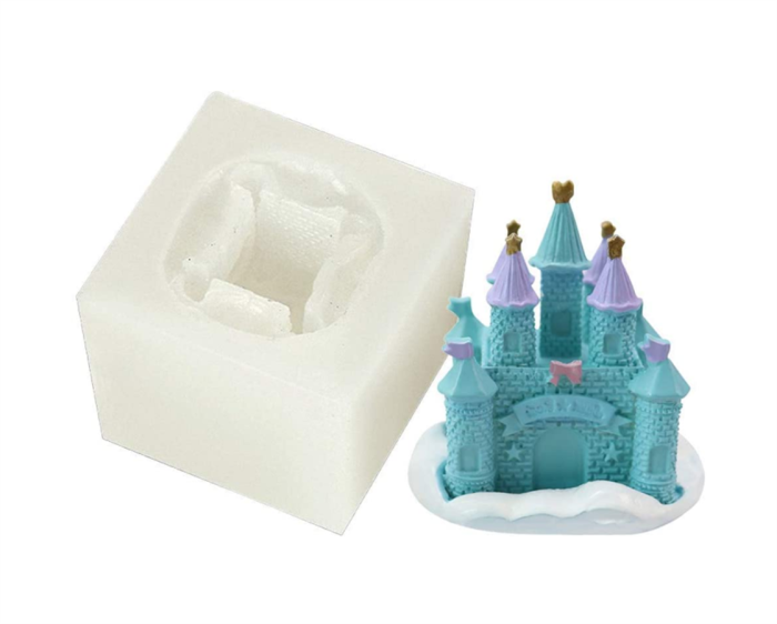 3D Castle Silicone Resin Epoxy Mold Castle Handmade Craft Soap Wax Candle Mold Chocolate Candy Mold Cake Decorating Tools