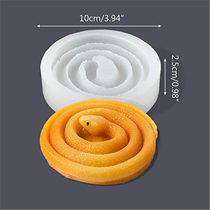 Concrete Candlestick Silicone Candle Holder Mold Snake Coiling Design Silicone Flower Pot Mold Resin Mould Handmade Home Decorative Craft Tool