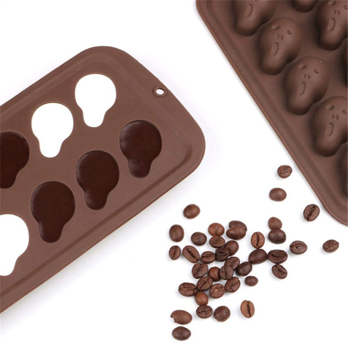 Halloween Candy Molds Silicone Chocolate Candy Mold  Skull Shape Mold for Making Halloween Candy, Muffins, Chocolates, Cake, Soap