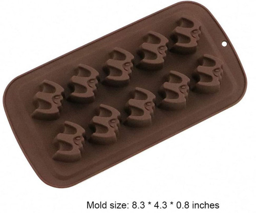 2Pack Halloween Bat Chocolate Candy Molds, Bat Silicone Fat Bomb Gummy Mini Soap Crayon Melt Mould Ice Cube Trays Halloween Party Favor Decoration Supplies