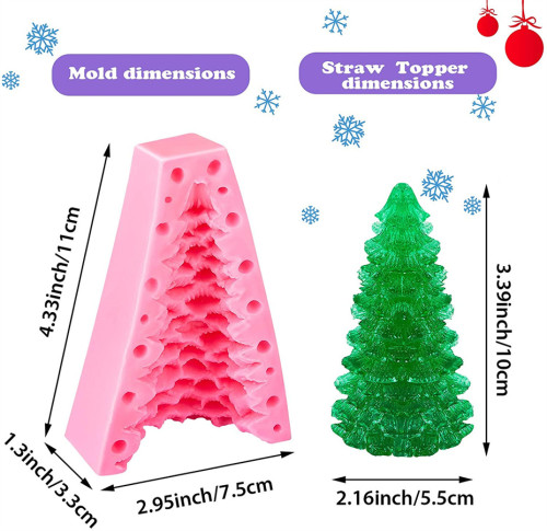 3D Christmas Tree Silicone Candle Mold for Candle Making Christmas Tree Mold Xmas Pine Tree Silicone Soap Molds DIY Baking Molds Soap Molds for Christmas Decoration Supplies