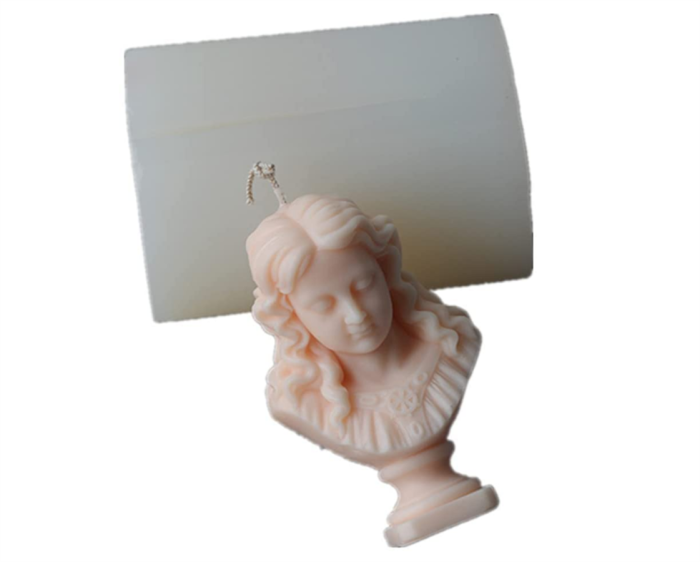 Candle Molds Silicone Mold for Candle Making European Girl Head Candles Resin Mould Epoxy Resin Casting Molds DIY Aromatherapy Candles, Wax, Soaps, Polymer Clay