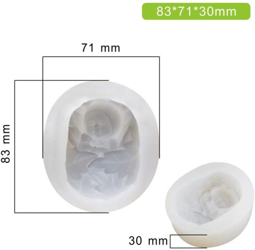 DIY Soap Molds 3D Silicone Cake Molds Fondant Cake Decorating Supplies Bakeware Handicraft Tools (Baby)