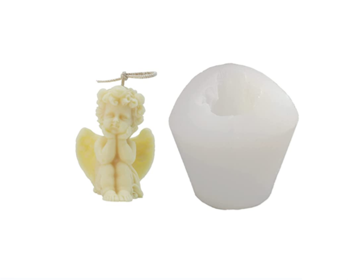 DIY Resin Mold Angle Silicone Art Craft Baking Tools Cake Decoration Candy Chocolate Ice Cube Candle Mold Angel-Shaped Soap