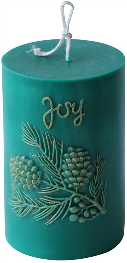 3D Cylinder Pine Cone Candle Mold,Silicone Clay Soap Mould for Making Soy Wax Beeswax Candles Handmade Art Craft