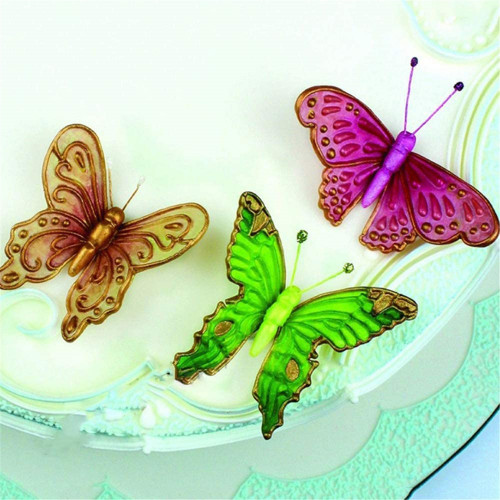 Silicone Butterfly Fondant Mold Cute 3D Mould Cake Topper DIY Decoration Baking Tool for Sugarcraft, Chocolate, Candle, Soap Making and Crafting