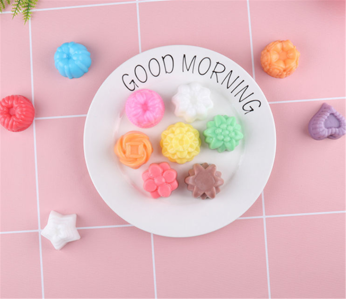 Flower Shape Chocolate Candy Molds,Flowers and Heart Shape Non- Stick Silicone Molds ,for Chocolate, Candy, Jelly, Ice Cube, Muffin Ice Cube Trays,Wedding, Festival, Parties