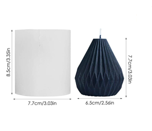 Silicone Candle Mold, 3D Striped Tapered Silicone Mold Handmade Soap Mold Baking Fondant Mold DIY Plaster Crafts Mould Resin Molds Handcraft Ornaments