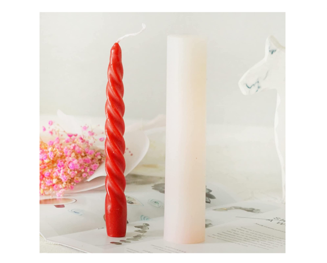 Spiral Taper Candle Mold, Taper Mold DIY, Silicone Candle Mold, Candle Mold for Candle Making, Candle Mold Twist, Silicone Mold for Candle, Twisted Candlestick Mold