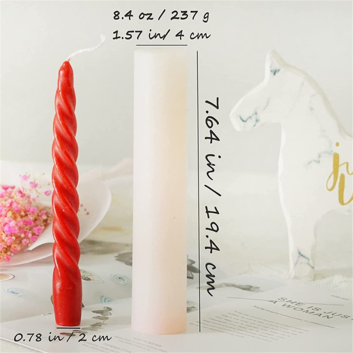 Spiral Taper Candle Mold, Taper Mold DIY, Silicone Candle Mold, Candle Mold for Candle Making, Candle Mold Twist, Silicone Mold for Candle, Twisted Candlestick Mold