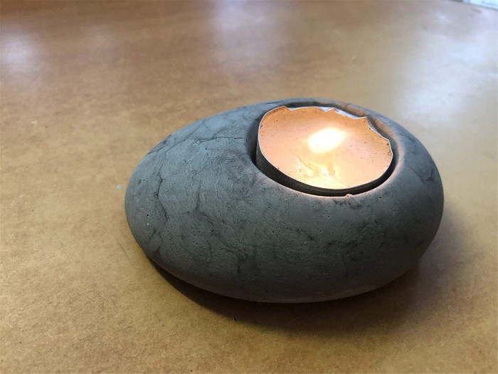 Cobblestone Candle Holder Concrete Mold Candlestick Silicone Mold Flowerpot Mould Cement Clay Crafts Mould Gypsum Plaster Desktop Decoration