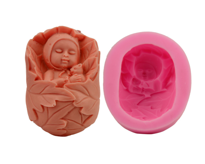 DIY Soap Molds 3D Silicone Cake Molds Fondant Cake Decorating Supplies Bakeware Handicraft Tools (Baby)